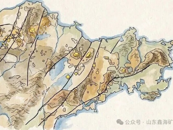 山东省金矿分布地图 山东省金矿分布地图